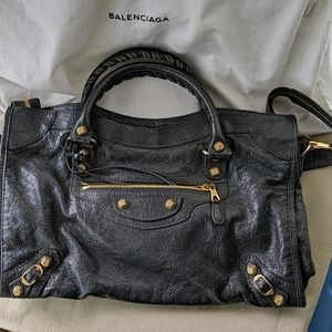 Balenciaga Agneau Giant 12 Gold City Anthracite